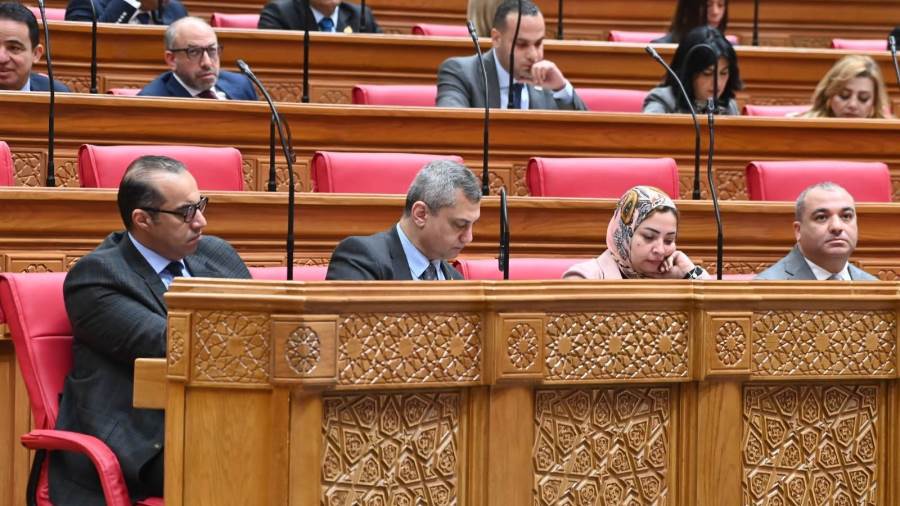 محمود فوزي وزير الشئون النيابية والقانونية والتواصل السياسي يحضر الجلسة العامة لمجلس النواب