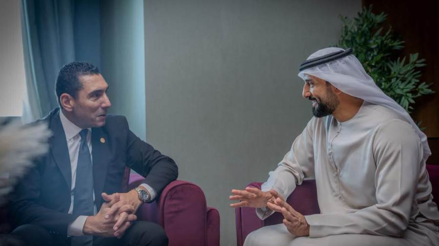 وزير الشباب والرياضة يلتقي وزير الدولة لشؤون الشباب بدولة الإمارات على هامش الملتقى العربي الأول بالمغرب