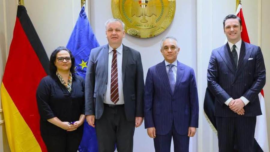 وزير العدل يستقبل سفير جمهورية ألمانيا الاتحادية بالقاهرة لبحث أطر التعاون القضائي المستقبلي