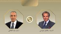 وزير الخارجية يبحث مع مدير الوكالة الدولية للطاقة الذرية تعزيز التعاون وتطورات الملف النووي الإيراني