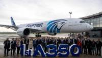 وصول أول طائرة لمصر للطيران من طراز الايرباصA350-900 إلى مطار القاهرة الدولي وانضمامها رسميًا لأسطول الشركة الوطنية
