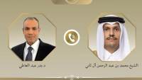 وزير الخارجية يبحث مع رئيس مجلس الوزراء وزير خارجية قطر خفض التصعيد الإقليمي