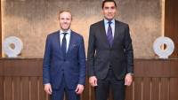 وزير الشباب والرياضة يجتمع بنظيره الفنلندي لبحث تعزيز التعاون المشترك في مجالي الشباب والرياضة