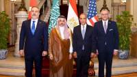 وزير الخارجية يعقد اجتماعاً مع نظيريه السعودي والتركي وكبير مستشاري الرئيس الأمريكي للشئون العربية والأفريقية لبحث التطورات الإقليمية