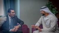 وزير الشباب والرياضة يلتقي وزير الدولة لشؤون الشباب بدولة الإمارات على هامش الملتقى العربي الأول بالمغرب
