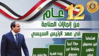 الرئيس السيسي و12 عام من الانجازات فى قطاع الصناعة… انفوجراف