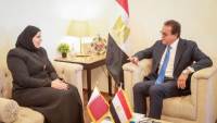 ‏‎وزير الصحة يستقبل وزيرة التعاون الدولي بدولة قطر لبحث سبل دعم الأشقاء الفلسطينيين وتعزيز التعاون
