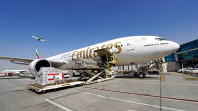 الإمارات للشحن الجوي تواصل لنقل إالمواد الغذائية والمؤن لمدينة بيروت 