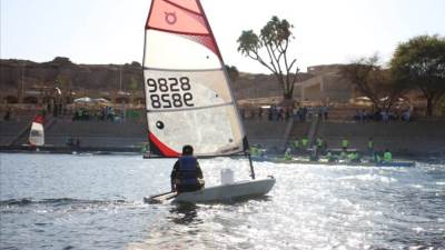 جهاز " أسوان الجديدة" وكلية التربية الرياضية  ونادى التجديف بأسوان ينظمون"ماراثون" رياضيا للتجديف والمراكب الشراعية