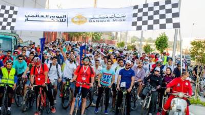 بنك مصر ينظم ماراثون للدراجات على هامش فعاليات اليوم العالمي للادخار