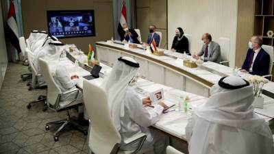 وزيرة التجارة والصناعة ووزير الاقتصاد الاماراتي يترأسان الاجتماع الاول لمجلس الاعمال المصري الاماراتي المشترك