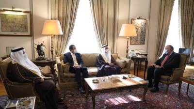 شكري يستقبل رئيس البرلمان العربي ووفد رفيع المستوى