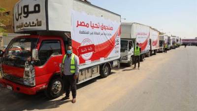 صندوق تحيا مصر يدخل موسوعة "جينيس" ويوزع مليون "كرتونة غذائية وبطانية" ومليوني دجاجة للمحتاجين