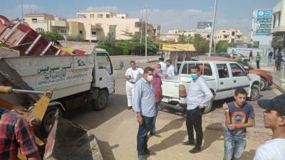 جهاز مدينة الشروق يشن حملة لرفع الاشغالات  