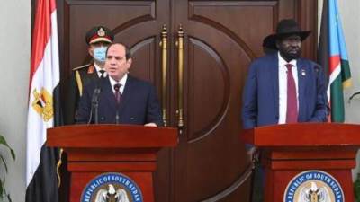 ننشر نص كلمة الرئيس السيسي خلال المؤتمر الصحفي المشترك مع سلفاكير