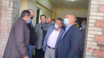 مسئولو وزارة الإسكان يتفقدون الأعمال الجارى تنفيذها بمثلث ماسبيرو