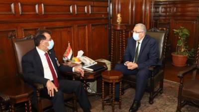 وزير الزراعة يبحث مع نظيره العراقي آفاق التعاون الزراعي بين البلدين وتبادل الخبرات