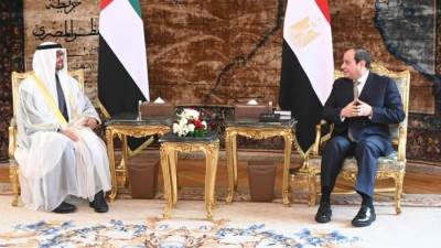 السيسي يستقبل ولي عهد أبو ظبي في الاتحادية للتباحث حول التحديات الإقليمية