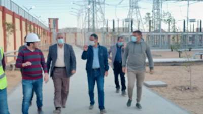 مسئولو "الإسكان" يتفقدون محطة محولات كهرباء بقدرة 350 م.ف.ا بمدينة بدر