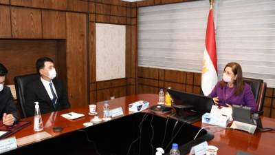 ‏وزيرة التخطيط والتنمية الاقتصادية تستقبل السفير الكوري بالقاهرة