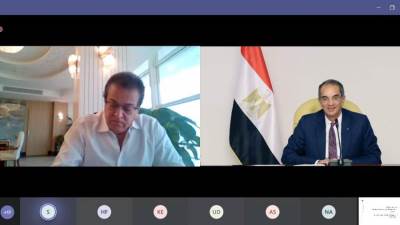 وزيرا التعليم العالي والاتصالات يتابعان تنفيذ منظومة الامتحانات الإلكترونية وميكنة المستشفيات
