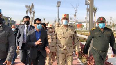 وزير الرياضة يتفقد الاستعدادات النهائية بالصالة المغطاة بالعاصمة الإدارية الجديدة