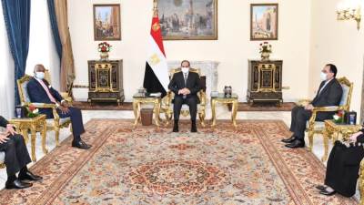 الرئيس عبد الفتاح السيسي يستقبل السكرتير العام لمنطقة التجارة الحرة القارية الأفريقية