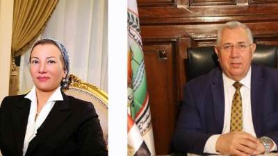 وزيرا البيئة والزراعة ومحافظ الوادى الجديد يوقعون بروتوكول لإنشاء مشتل بيئى بمساحة 5 افدنة بـ"الخارجة"