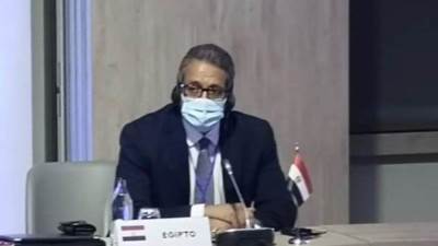 وزير السياحة والآثار يشارك في لجنة الأزمات بمنظمة السياحة العالمية بمدريد 