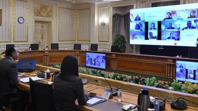 رئيس الوزراء يعقد اجتماعاً عبر الفيديو كونفرانس مع رئيسة البنك الأوروبى لإعادة الإعمار والتنمية