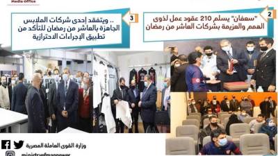 حصاد الأسبوع لوزارة القوى العاملة سعفان: حوسبة مكاتب التفتيش بنسبة 100% قبل الانتقال للعاصمة الإدارية الجديدة.