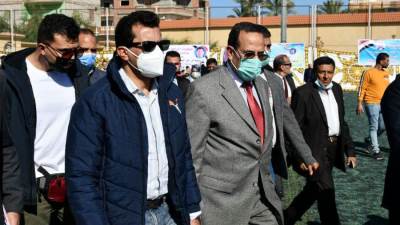 وزير الرياضة ومحافظ شمال سيناء يشهدان انطلاق فعاليات المهرجان الرياضي الاول بالعريش 