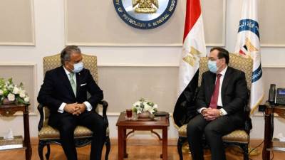 وزير البترول والثروة المعدنية يستقبل وفد شركة بى بى البريطانية