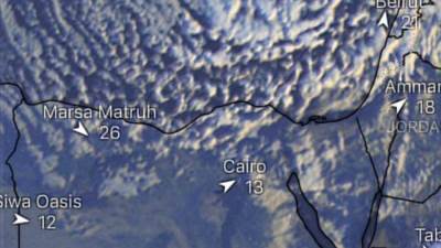 الأرصاد تنشر صورا لأقمار صناعية تشير لأمطار وحبات ثلج وعاصفة شمال الصعيد