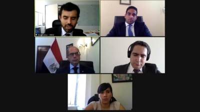 السفير المصري في بيرو يلتقي مع نائب وزير التجارة الخارجية والسياحة