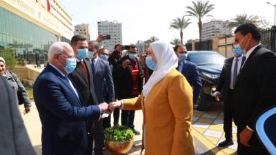 القباج تلتقي الغضبان في مستهل زيارتها لـ " بورسعيد" بديوان المحافظة