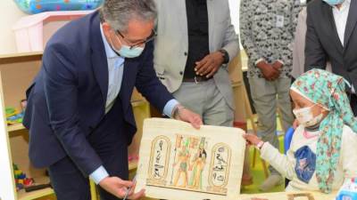 وزيرا السياحة والآثار والطيران المدنى يشاركان فى افتتاح “مستشفى شفا الأورمان لعلاج سرطان الأطفال” .