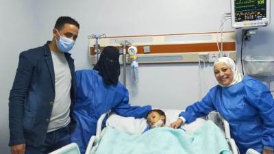 اول ظهور للطفل ريان بعد نجاح حقنه بأغلى دواء فى العالم بـ34 مليون جنيه