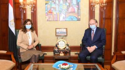 وزيرة الهجرة تستقبل سفير الاتحاد الأوروبي بالقاهرة لبحث سبل التعاون وتبادل الخبرات