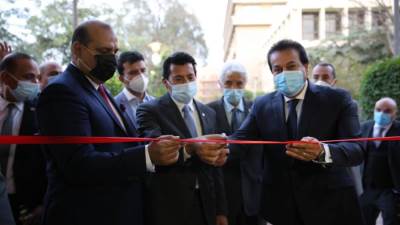 وزير التعليم العالي يفتتح أعمال تطوير وتجديد مبني الاتحاد الرياضي المصري للجامعات