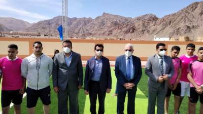 وزير الشباب ومحافظ جنوب سيناء يفتتح تطوير مركز شباب طابا الجديد
