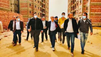 جهاز "أكتوبر الجديدة" يتابعون أعمال تنفيذ ٢٤٨٨٨وحدة سكنية بمنطقة غرب أرض المطار