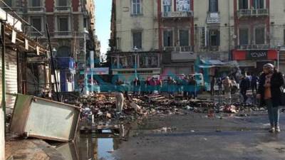 السيطرة علي حريق في بضاعة أحد البائعة الجائلين بالاسكندريه