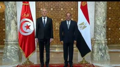 الرئيسان السيسي وقيس سعيد يعقدان جلسة مباحثات موسعة بقصر الاتحادية