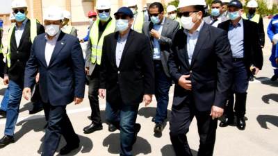 زيارة وزير البترول و الثروة المعدنية لمشروع محطة ضواغط غاز دهشور