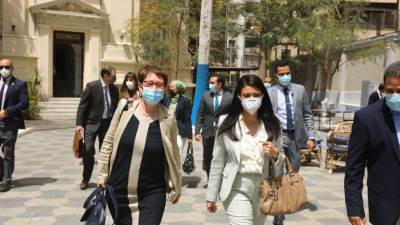 المشاط ورئيسة البنك الأوروبى تتفقدان مسرعة أعمال الشركات الناشئة