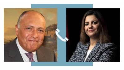 وزير الخارجية يُجري اتصالًا هاتفيًا بوزيرة الخارجية الليبية 