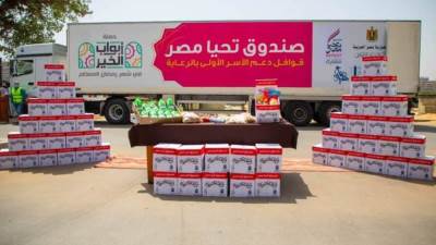 القليوبية: صندوق تحيا مصر يوفر 134 طن مواد غذائية ودواجن لـ 10 ألف أسرة بالمحافظة
