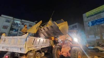 جهاز مدينة العبور ينفذ حملة مسائية لرفع الإشغالات لمواجهة الباعة الجائلين