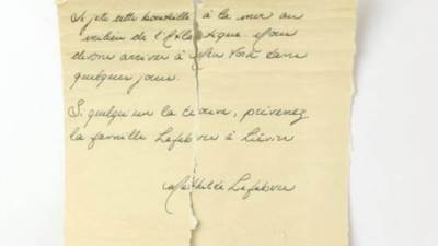 غموض يحيط رساله اثرية عثر عليها ويعتقد انها من ركاب تايتنك 